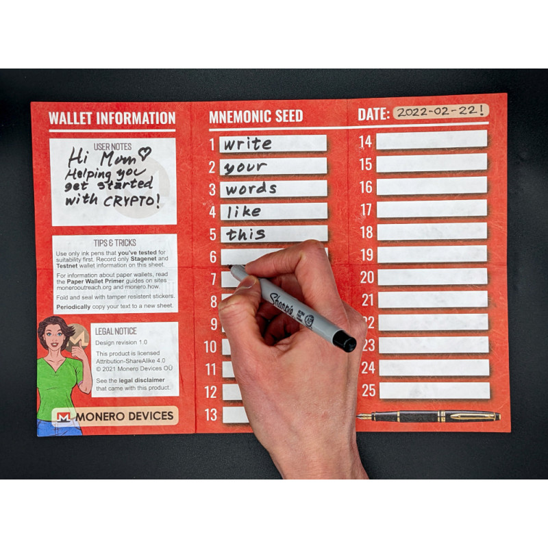 Tough Wally Monero sheet example