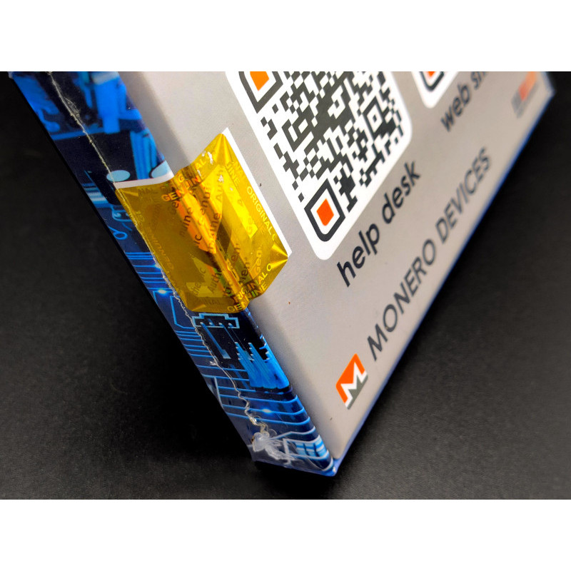 Packaging in a holographic sealed gift box.