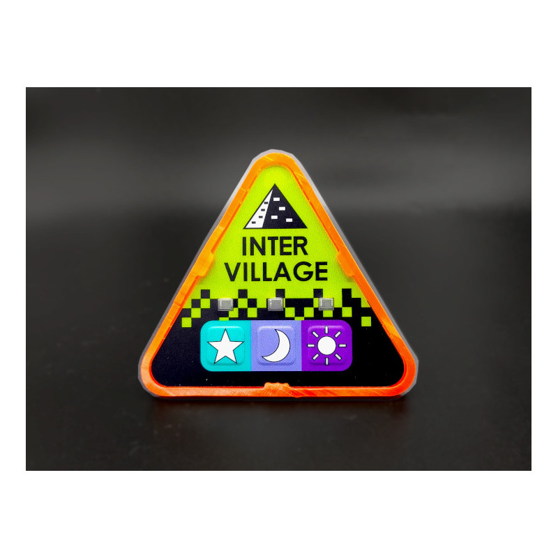 Monero Orange, Intervillage Badge front Monero Orange, Intervillage Badge front